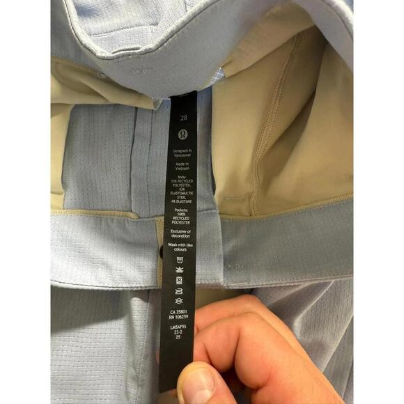 Lululemon Commission Slim-Fit Ventlight Wovenair Baby Blue Pants 28x30 - Picture 3 of 5